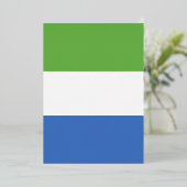 シエラレオネ国旗 箔招待状 (立ち正面)