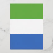 シエラレオネ国旗 箔招待状 (裏面)