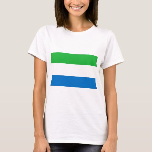 シエラレオネ国旗 Tシャツ (正面)