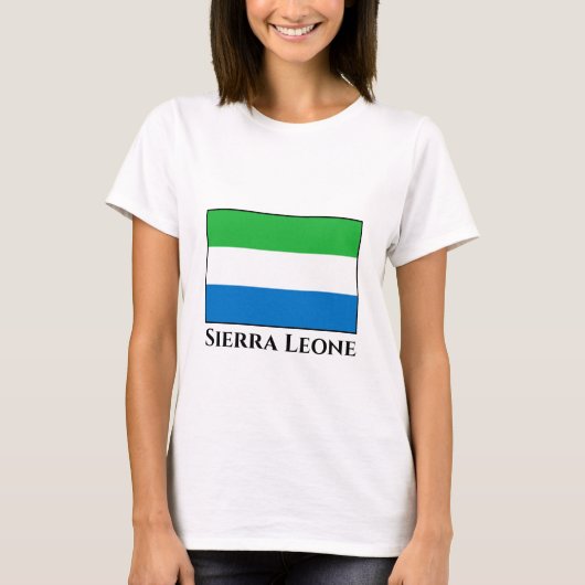 シエラレオネ国旗 Tシャツ (正面)