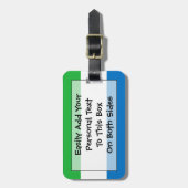 シエラレオネ簡単ID （個人）国旗 ラゲッジタグ (正面縦)