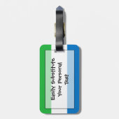 シエラレオネ簡単ID （個人）国旗 ラゲッジタグ (裏面縦)