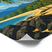 シエラレオネ イラスト 旅行 アート ヴィンテージ ポスター (角)