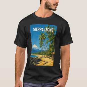 シエラレオネ イラスト 旅行 アート ヴィンテージ Tシャツ