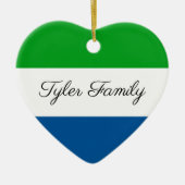 シエラレオネ|パーソナライズされたクリスマス飾り セラミックオーナメント (正面)