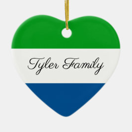 シエラレオネ|パーソナライズされたクリスマス飾り セラミックオーナメント
