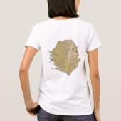 シエラレオネ 国旗+地図+文字 Tシャツ (裏面)