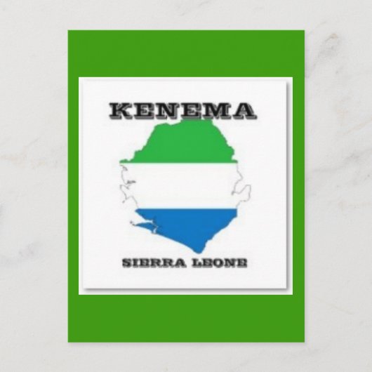シエラレオネ、地図PostCard(Kenema) ポストカード (正面)