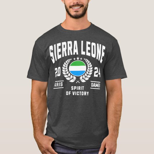 シエラレオネ 2024 スポーツ好き Tシャツ (正面)