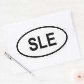 シエラレオネ「SLE」 楕円形シール (封筒)