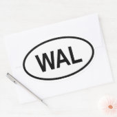 シエラレオネ「WAL」 楕円形シール (封筒)