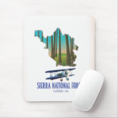 シエラ国有林カリフォルニアの米国の地図 マウスパッド (マウス)