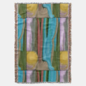 シエラ サンライズ アブストラクト アート スローブランケット (正面縦)