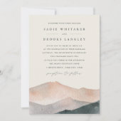 シエラ・ダスク | 南西部山岳サンセットウェディング 招待状 (正面)