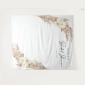 シエラ ボヘミアンパンパスグラス ブライダルシャワー タペストリー (正面(横))