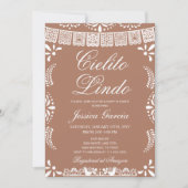 シエリト リンド テラコッタ ベビーシャワー 招待状 (正面)