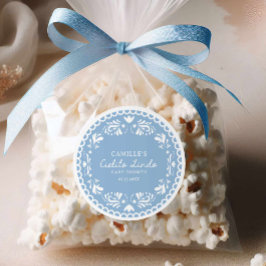 シエリト リンド ブルー ボーイ ベイビー シャワー ラウンドシール