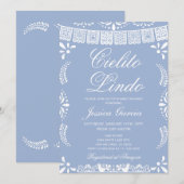 シエリト リンド ペーパー ピカド ボーイ ベイビー シャワー 招待状 (正面/裏面)