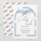 シエリト リンド ボーイ ベイビー シャワー 招待状 (正面/裏面)