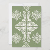 シエリートリンドセージ緑の赤ちゃんシャワー 招待状 (裏面)