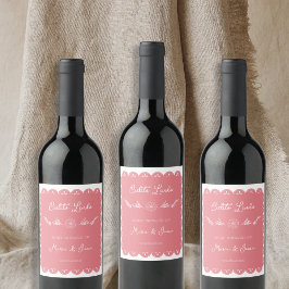 シエリートリンドパペルピカドガールベビーシャワー ワインラベル