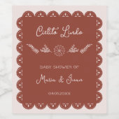 シエリートリンドパペルピカドニュートラルベビーシャワー ワインラベル (シングルラベル)