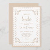 シエリートリンドパペルピカドベビーシャワーニュートラル 招待状 (正面/裏面)