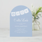 シエリートリンドブルーアーチパペルピカドベビーシャワー 招待状 (スタンド正面)