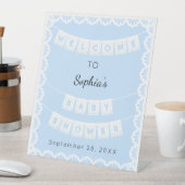 シエリートリンドブルーウェルカムベビーシャワー 台座サイン (インサイチュ)