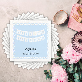 シエリートリンドブルーベビーシャワー スタンダードカクテルナプキン