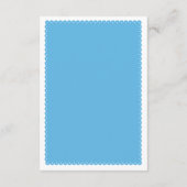 シエリートリンドブルー男の赤ちゃんシャワーおむつラッフル エンクロージャーカード (裏面)