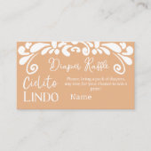 シエリートリンドメキシカンフィエスタニュートラルベビーシャワー エンクロージャーカード (正面)