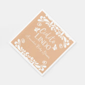 シエリートリンドメキシカンフィエスタニュートラルベビーシャワー スタンダードランチョンナプキン (角)