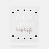 シエリートリンドTalaveraメキシコのフィエスタベビーシャワー アクリルサイン (正面)