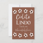 シエリートリンドTalaveraメキシコのフィエスタベビーシャワー サンキューカード (正面)