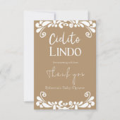 シエリートリンドTalaveraメキシコのフィエスタベビーシャワー サンキューカード (正面)