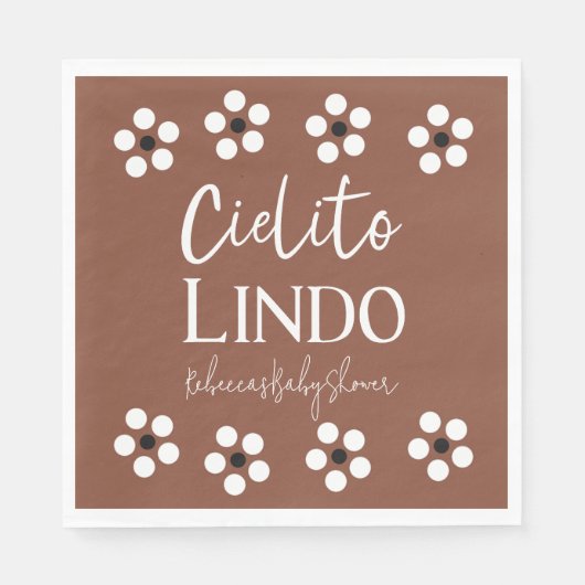 シエリートリンドTalaveraメキシコのフィエスタベビーシャワー スタンダードランチョンナプキン (正面)