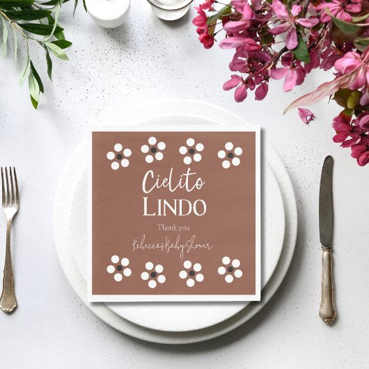 シエリートリンドTalaveraメキシコのフィエスタベビーシャワー スタンダードランチョンナプキン