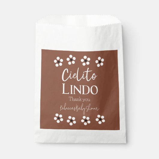 シエリートリンドTalaveraメキシコのフィエスタベビーシャワー フェイバーバッグ (正面)