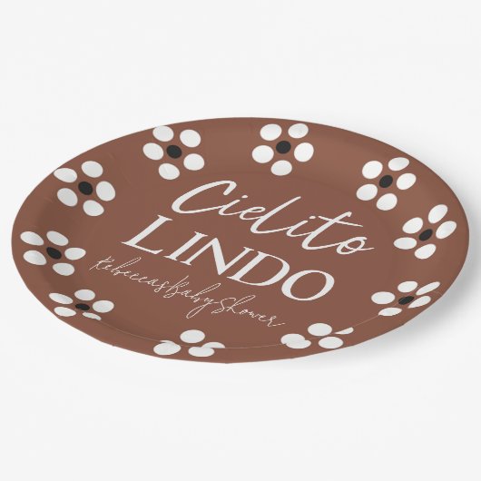 シエリートリンドTalaveraメキシコのフィエスタベビーシャワー ペーパープレート (アングル)