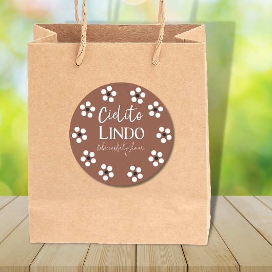 シエリートリンドTalaveraメキシコのフィエスタベビーシャワー ラウンドシール