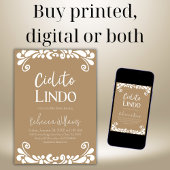 シエリートリンドTalaveraメキシコのフィエスタベビーシャワー 招待状