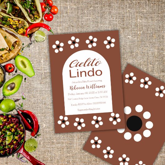 シエリートリンドTalaveraメキシコのフィエスタベビーシャワー 招待状
