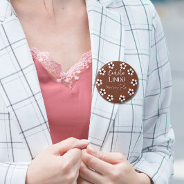 シエリートリンドTalaveraメキシコのフィエスタベビーシャワー 缶バッジ