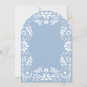 シエリートリンドTalavera青メキシコの赤ちゃんシャワー 招待状 (裏面)