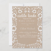 シエルトリンドのパペルのピカドベイビーシャワー 招待状 (正面)