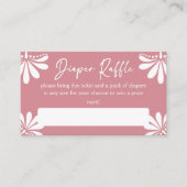 シエルト・リンドほこりっぽいピンクのメキシコのオムツラッフル エンクロージャーカード (正面)