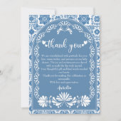 シエルト・リンドほこりっぽい青メキシコの赤ちゃんシャワー サンキューカード (正面)