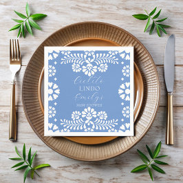 シエルト・リンドほこりっぽい青メキシコの赤ちゃんシャワー スタンダードカクテルナプキン