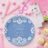 シエルト・リンドほこりっぽい青メキシコの赤ちゃんシャワー ペーパープレート (パーティー)